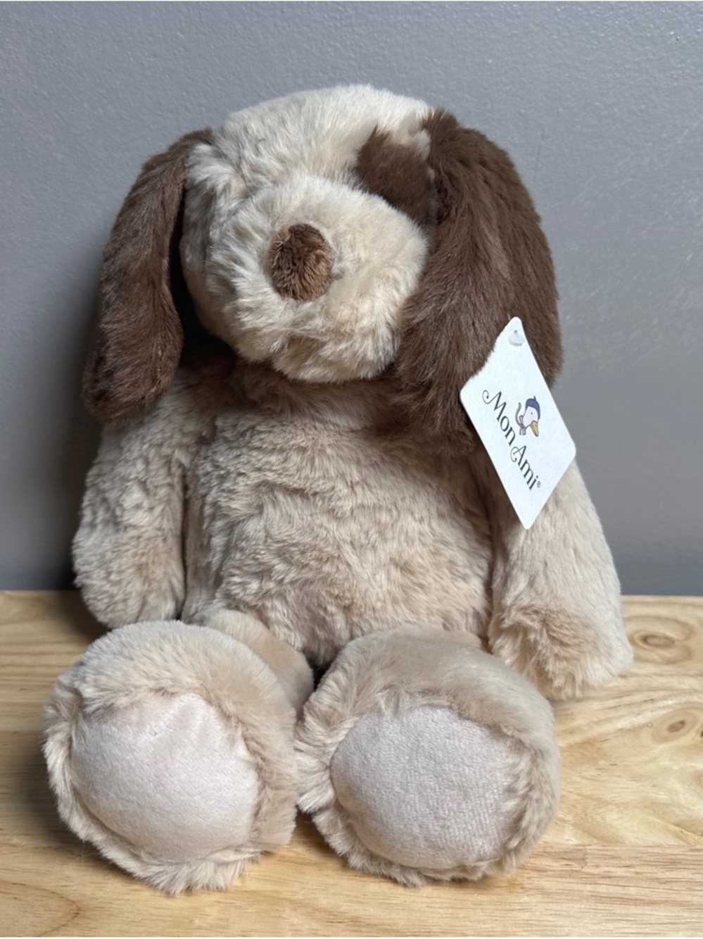Min Ami Soft Plush poppy in Brown & Cream color